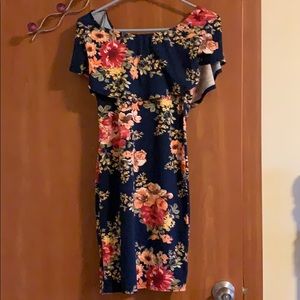 Off the shoulder flower Dress
